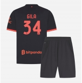 Billige AC Milan Mario Gila #34 Tredje trøje Børn 2026-27 Kort ærmer (+ bukser)