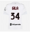 Billige AC Milan Mario Gila #34 Udebanetrøje Dame 2026-27 Kort ærmer