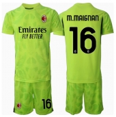 Billige AC Milan Mike Maignan #16 Målmand Tredje trøje Børn 2024-25 Kort ærmer (+ bukser)