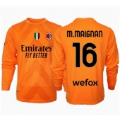 Billige AC Milan Mike Maignan #16 Målmand Udebanetrøje 2024-25 Lange ærmer