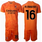 Billige AC Milan Mike Maignan #16 Målmand Udebanetrøje Børn 2024-25 Kort ærmer (+ bukser)