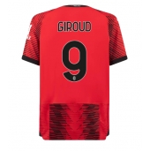 Billige AC Milan Olivier Giroud #9 Hjemmebanetrøje 2023-24 Kort ærmer