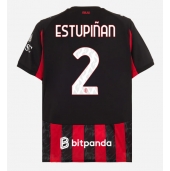 Billige AC Milan Pervis Estupinan #2 Hjemmebanetrøje 2025-26 Kort ærmer