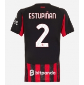 Billige AC Milan Pervis Estupinan #2 Hjemmebanetrøje Dame 2025-26 Kort ærmer