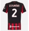 Billige AC Milan Pervis Estupinan #2 Hjemmebanetrøje Dame 2025-26 Kort ærmer