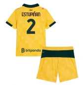 Billige AC Milan Pervis Estupinan #2 Tredje trøje Børn 2025-26 Kort ærmer (+ bukser)