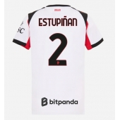 Billige AC Milan Pervis Estupinan #2 Udebanetrøje Dame 2025-26 Kort ærmer