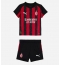 Billige AC Milan Rafael Leao #10 Hjemmebanetrøje Børn 2025-26 Kort ærmer (+ bukser)