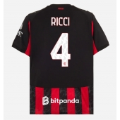 Billige AC Milan Samuele Ricci #4 Hjemmebanetrøje 2025-26 Kort ærmer