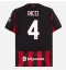 Billige AC Milan Samuele Ricci #4 Hjemmebanetrøje 2025-26 Kort ærmer