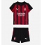 Billige AC Milan Samuele Ricci #4 Hjemmebanetrøje Børn 2025-26 Kort ærmer (+ bukser)