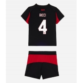Billige AC Milan Samuele Ricci #4 Hjemmebanetrøje Børn 2025-26 Kort ærmer (+ bukser)
