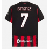 Billige AC Milan Santiago Gimenez #7 Hjemmebanetrøje 2025-26 Kort ærmer