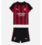Billige AC Milan Santiago Gimenez #7 Hjemmebanetrøje Børn 2025-26 Kort ærmer (+ bukser)