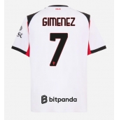Billige AC Milan Santiago Gimenez #7 Udebanetrøje 2025-26 Kort ærmer