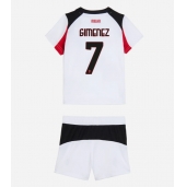 Billige AC Milan Santiago Gimenez #7 Udebanetrøje Børn 2025-26 Kort ærmer (+ bukser)