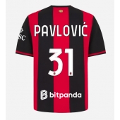 Billige AC Milan Strahinja Pavlovic #31 Hjemmebanetrøje 2026-27 Kort ærmer