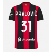 Billige AC Milan Strahinja Pavlovic #31 Hjemmebanetrøje Dame 2026-27 Kort ærmer