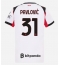 Billige AC Milan Strahinja Pavlovic #31 Udebanetrøje Dame 2025-26 Kort ærmer