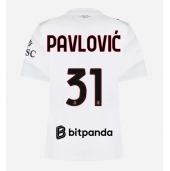 Billige AC Milan Strahinja Pavlovic #31 Udebanetrøje Dame 2026-27 Kort ærmer