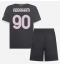 Billige AC Milan Tammy Abraham #90 Tredje trøje Børn 2024-25 Kort ærmer (+ bukser)