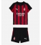 Billige AC Milan Youssouf Fofana #19 Hjemmebanetrøje Børn 2025-26 Kort ærmer (+ bukser)