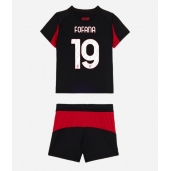 Billige AC Milan Youssouf Fofana #19 Hjemmebanetrøje Børn 2025-26 Kort ærmer (+ bukser)