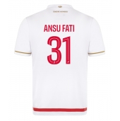 Billige AS Monaco Ansu Fati #31 Hjemmebanetrøje 2025-26 Kort ærmer
