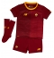 Billige AS Roma Bryan Cristante #4 Hjemmebanetrøje Børn 2022-23 Kort ærmer (+ bukser)