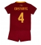 Billige AS Roma Bryan Cristante #4 Hjemmebanetrøje Børn 2022-23 Kort ærmer (+ bukser)