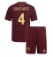 Billige AS Roma Bryan Cristante #4 Hjemmebanetrøje Børn 2024-25 Kort ærmer (+ bukser)