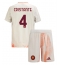 Billige AS Roma Bryan Cristante #4 Udebanetrøje Børn 2024-25 Kort ærmer (+ bukser)