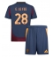 Billige AS Roma Enzo Le Fee #28 Tredje trøje Børn 2024-25 Kort ærmer (+ bukser)