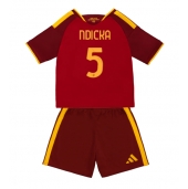 Billige AS Roma Evan Ndicka #5 Hjemmebanetrøje Børn 2026-27 Kort ærmer (+ bukser)