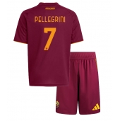 Billige AS Roma Lorenzo Pellegrini #7 Hjemmebanetrøje Børn 2025-26 Kort ærmer (+ bukser)