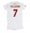 Billige AS Roma Lorenzo Pellegrini #7 Udebanetrøje Børn 2022-23 Kort ærmer (+ bukser)