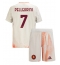 Billige AS Roma Lorenzo Pellegrini #7 Udebanetrøje Børn 2024-25 Kort ærmer (+ bukser)