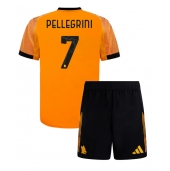 Billige AS Roma Lorenzo Pellegrini #7 Udebanetrøje Børn 2025-26 Kort ærmer (+ bukser)