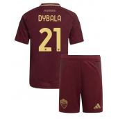 Billige AS Roma Paulo Dybala #21 Hjemmebanetrøje Børn 2024-25 Kort ærmer (+ bukser)