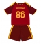 Billige AS Roma Rodrigo Mora #86 Hjemmebanetrøje Børn 2026-27 Kort ærmer (+ bukser)