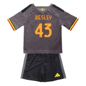 Billige AS Roma Wesley Franca #43 Tredje trøje Børn 2026-27 Kort ærmer (+ bukser)
