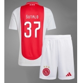 Billige Ajax Josip Sutalo #37 Hjemmebanetrøje Børn 2024-25 Kort ærmer (+ bukser)