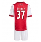 Billige Ajax Josip Sutalo #37 Hjemmebanetrøje Børn 2025-26 Kort ærmer (+ bukser)