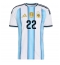 Billige Argentina Lautaro Martinez #22 Hjemmebanetrøje Dame VM 2026 Kort ærmer