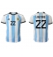 Billige Argentina Lautaro Martinez #22 Hjemmebanetrøje VM 2022 Kort ærmer