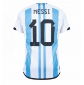 Billige Argentina Lionel Messi #10 Hjemmebanetrøje VM 2022 Kort ærmer