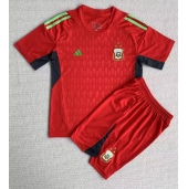 Billige Argentina Målmand Udebanetrøje Børn VM 2022 Kort ærmer (+ bukser)