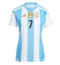 Billige Argentina Rodrigo De Paul #7 Hjemmebanetrøje Dame Copa America 2024 Kort ærmer