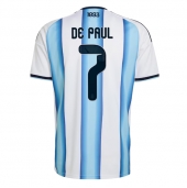 Billige Argentina Rodrigo De Paul #7 Hjemmebanetrøje VM 2026 Kort ærmer