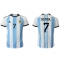 Billige Argentina Rodrigo de Paul #7 Hjemmebanetrøje VM 2022 Kort ærmer